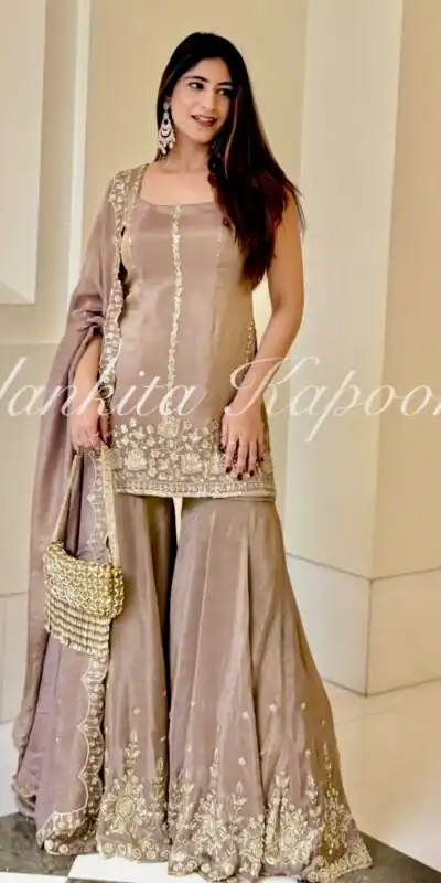 VLM 290 Peach Chinon Silk with Embroidery Work Salwar Suit . Wedding, Party, Festive, Events Festive Deal ₹1849. Delivery 4-6 Working Days. Shop now. | Jump Suits, Salwar suit, Casual Suits, Creative suits, Designer Suits, Palazzo Suits, Party Wear Suits, Patiala Suits, Straight Suits