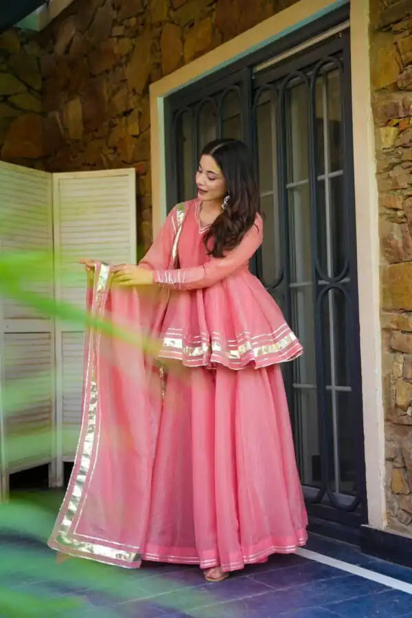 ZSR 3135 Peach Tabby Organza Salwar Suit Perfect for Wedding, Party, Temple Visit, Karwa Chauth, Festival Celebrations – . Get it for ₹1849. Delivery | Jump Suits, Salwar suit, Casual Suits, Creative suits, Designer Suits, Palazzo Suits, Party Wear Suits, Patiala Suits, Straight Suits