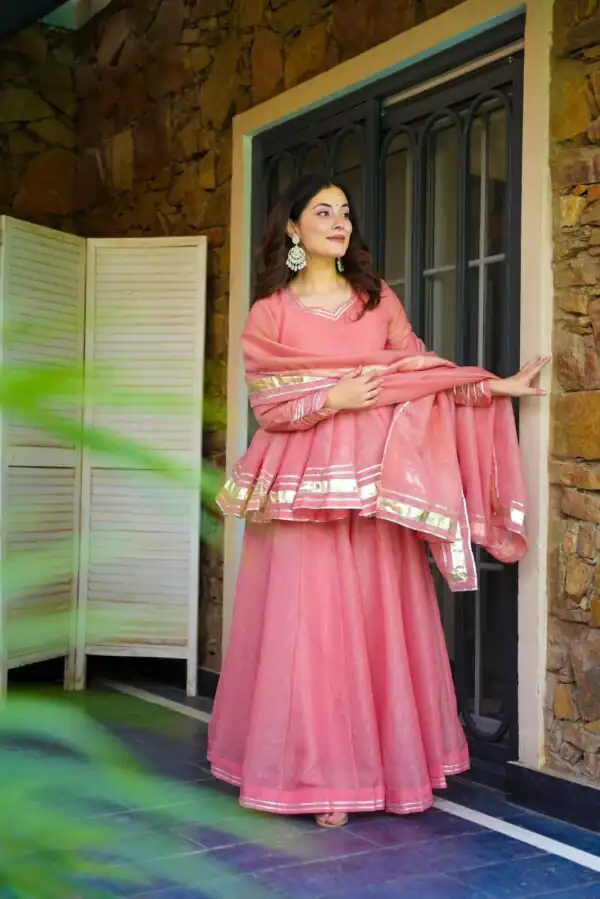 ZSR 3135 Peach Tabby Organza Salwar Suit Perfect for Wedding, Party, Temple Visit, Karwa Chauth, Festival Celebrations – . Get it for ₹1849. Delivery | Jump Suits, Salwar suit, Casual Suits, Creative suits, Designer Suits, Palazzo Suits, Party Wear Suits, Patiala Suits, Straight Suits