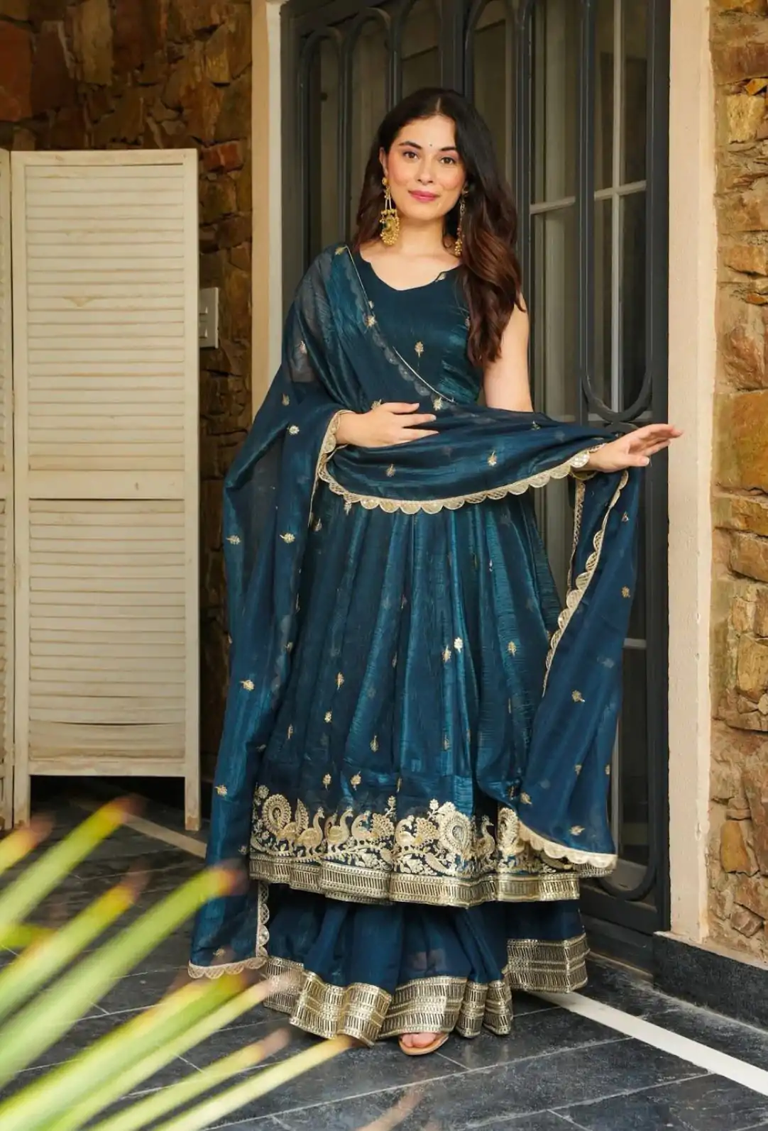 SSR 521 Peacock Blue Crunchy Silk Embroidery Work Salwar Suit Wedding, Party, Festive, Events, Navratri Garba, Anniversary, Haldi,Best Price ₹2449. | Jump Suits, Salwar suit, Casual Suits, Creative suits, Designer Suits, Palazzo Suits, Party Wear Suits, Patiala Suits, Straight Suits