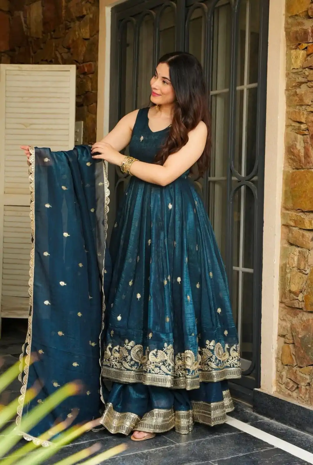 SSR 521 Peacock Blue Crunchy Silk Embroidery Work Salwar Suit Wedding, Party, Festive, Events, Navratri Garba, Anniversary, Haldi,Best Price ₹2449. | Jump Suits, Salwar suit, Casual Suits, Creative suits, Designer Suits, Palazzo Suits, Party Wear Suits, Patiala Suits, Straight Suits