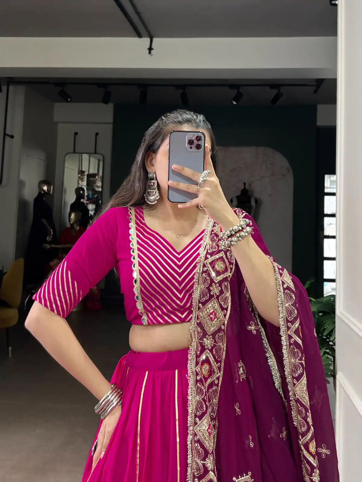 LNB 1708 Pink Cotton With Mirror Work & Zari Work Lehenga Choli Available at ₹3199 only. Delivery 4-6 Working Days. Shop now. | Lehenga, Bollywood Lehenga, Creative Lehenga, Designer Lehenga, Embroidered Lehenga, Party Wear Lehenga