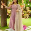 SRK 5298 Pink Faux Georgette With Embroidery Work With Fancy Full Sleeve Gown Perfect for Wedding, Party, Pooja, Mehendi, Traditional Day . Best Price 1999 | Gowns, Bollywood Gowns, Creative Gowns, Designer Gowns, Embroidered Gowns, Party Wear Gowns