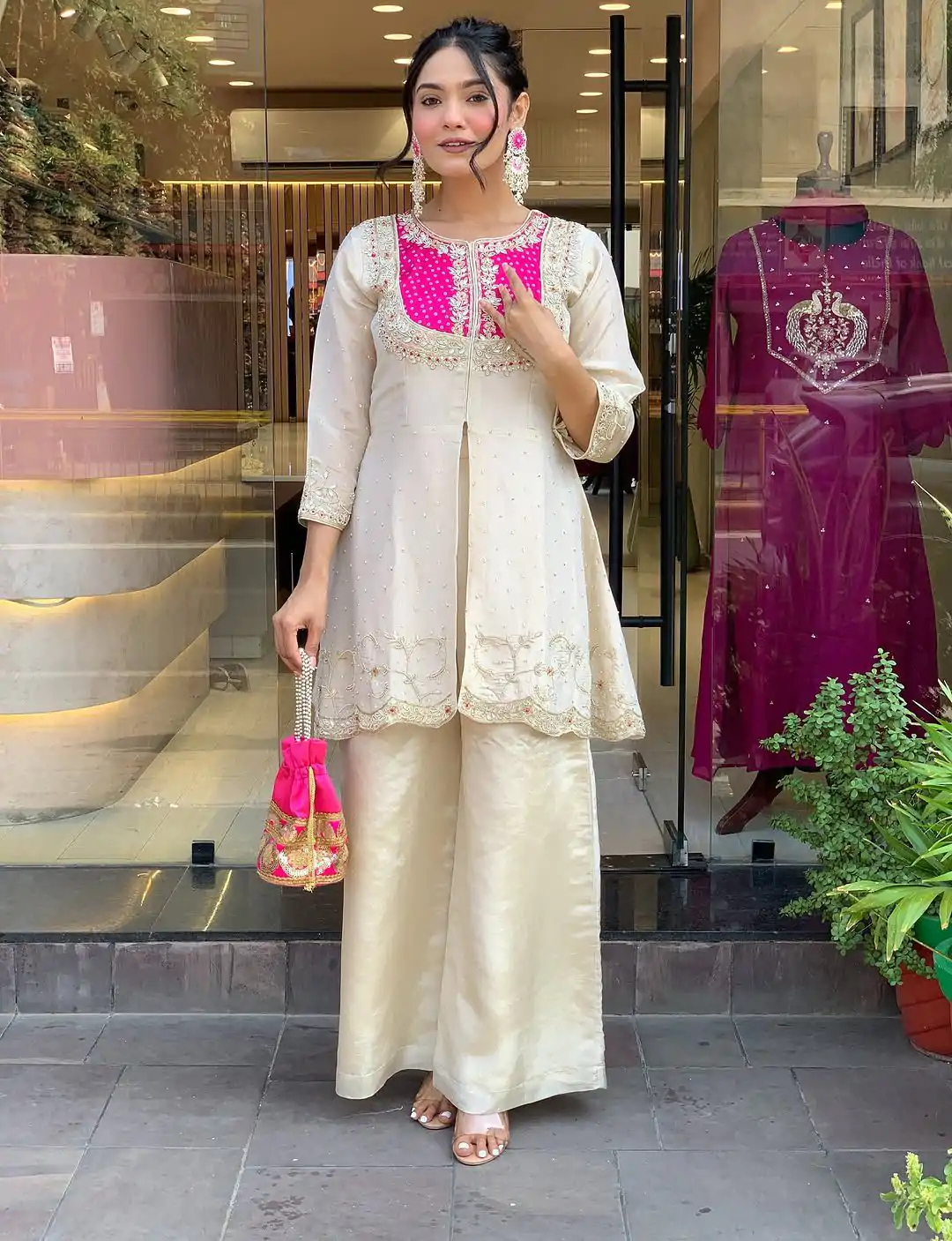 SRK 5277 Pink Mal Cotton With Embroidery Work & Bead Work Salwar Suit . Affordable Price ₹1799. Delivery 4-6 Working Days. Shop now. | Jump Suits, Salwar suit, Casual Suits, Creative suits, Designer Suits, Palazzo Suits, Party Wear Suits, Patiala Suits, Straight Suits