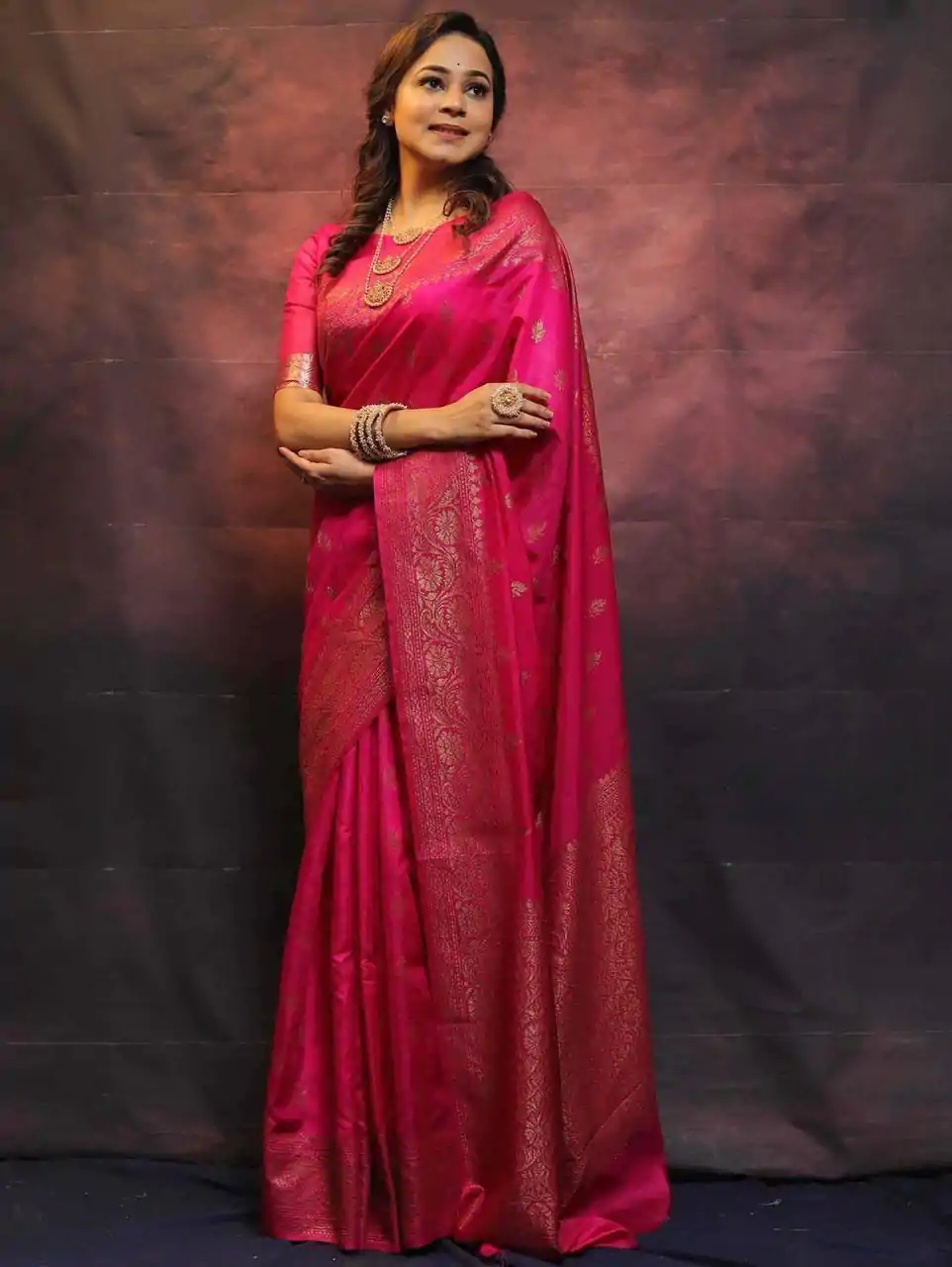 KP 6010 Pink Soft Lichi Silk Jacquard Saree Perfect for Wedding, Party, Traditional Day, Family Gatherings, Sangeet . Grab it for ₹1349. Delivery 4-6 W | Sarees, Bollywood Sarees, Creative Sarees, Designer Sarees, Embroidered Sarees, Ethnic Saree, Modern Digital sarees, Party Wear Sarees
