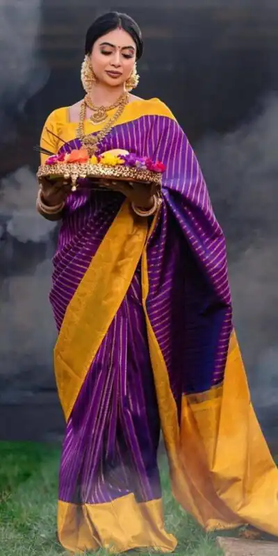 KP 5006 Purple Soft Lichi Silk Saree Perfect for Wedding, Party, Raksha Bandhan, Durga Puja, Ganesh Chaturthi . Introductory Price ₹1499. Delivery | Sarees, Bollywood Sarees, Creative Sarees, Designer Sarees, Embroidered Sarees, Ethnic Saree, Modern Digital sarees, Party Wear Sarees