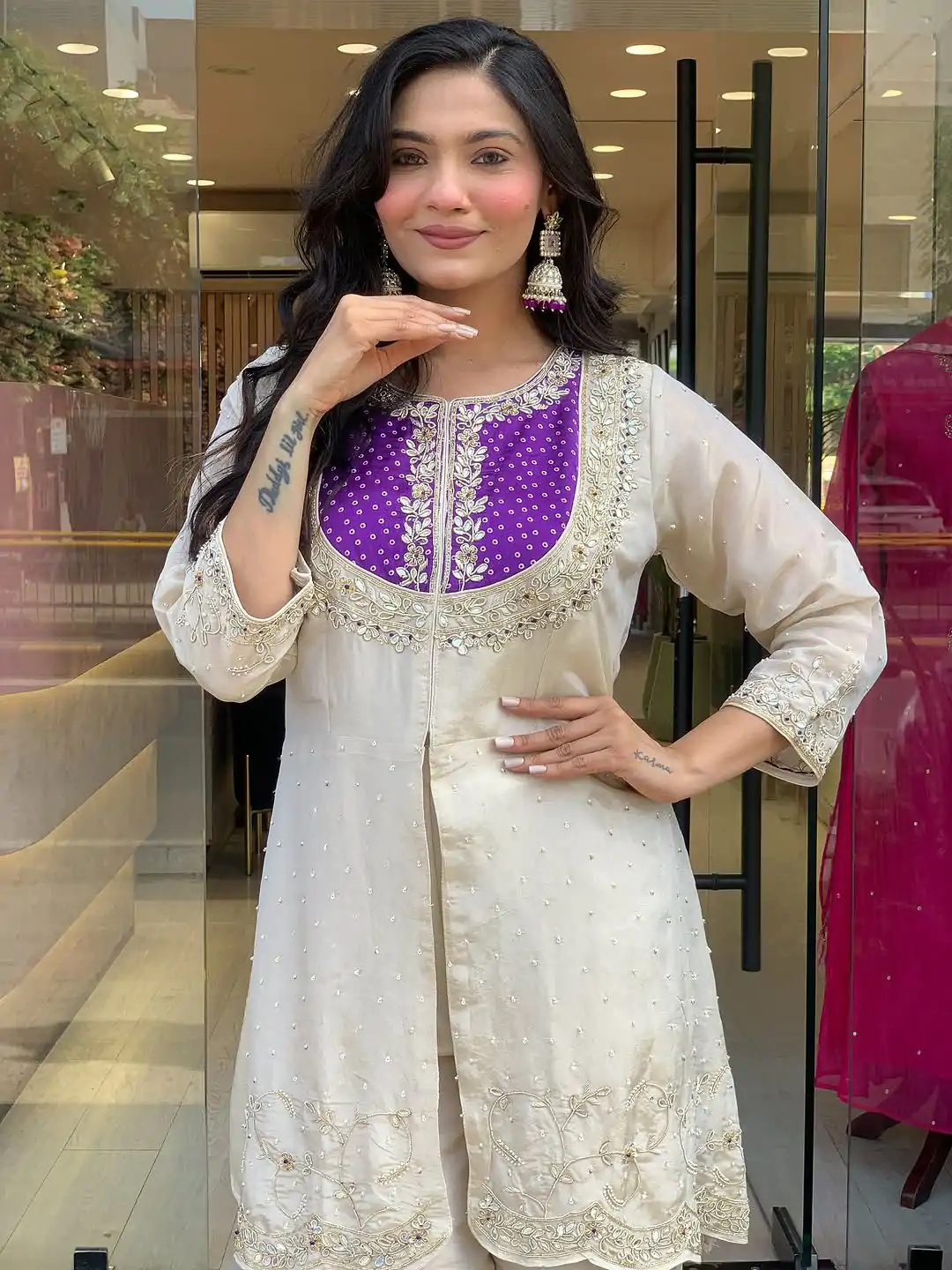 SRK 5277 Purple Mal Cotton With Embroidery Work & Bead Work Salwar Suit . Affordable Price ₹1799. Delivery 4-6 Working Days. Shop now. | Jump Suits, Salwar suit, Casual Suits, Creative suits, Designer Suits, Palazzo Suits, Party Wear Suits, Patiala Suits, Straight Suits