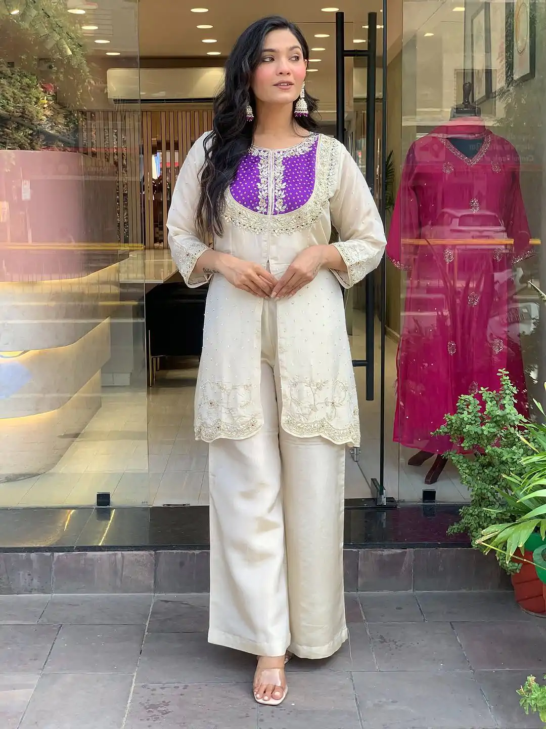 SRK 5277 Purple Mal Cotton With Embroidery Work & Bead Work Salwar Suit . Affordable Price ₹1799. Delivery 4-6 Working Days. Shop now. | Jump Suits, Salwar suit, Casual Suits, Creative suits, Designer Suits, Palazzo Suits, Party Wear Suits, Patiala Suits, Straight Suits