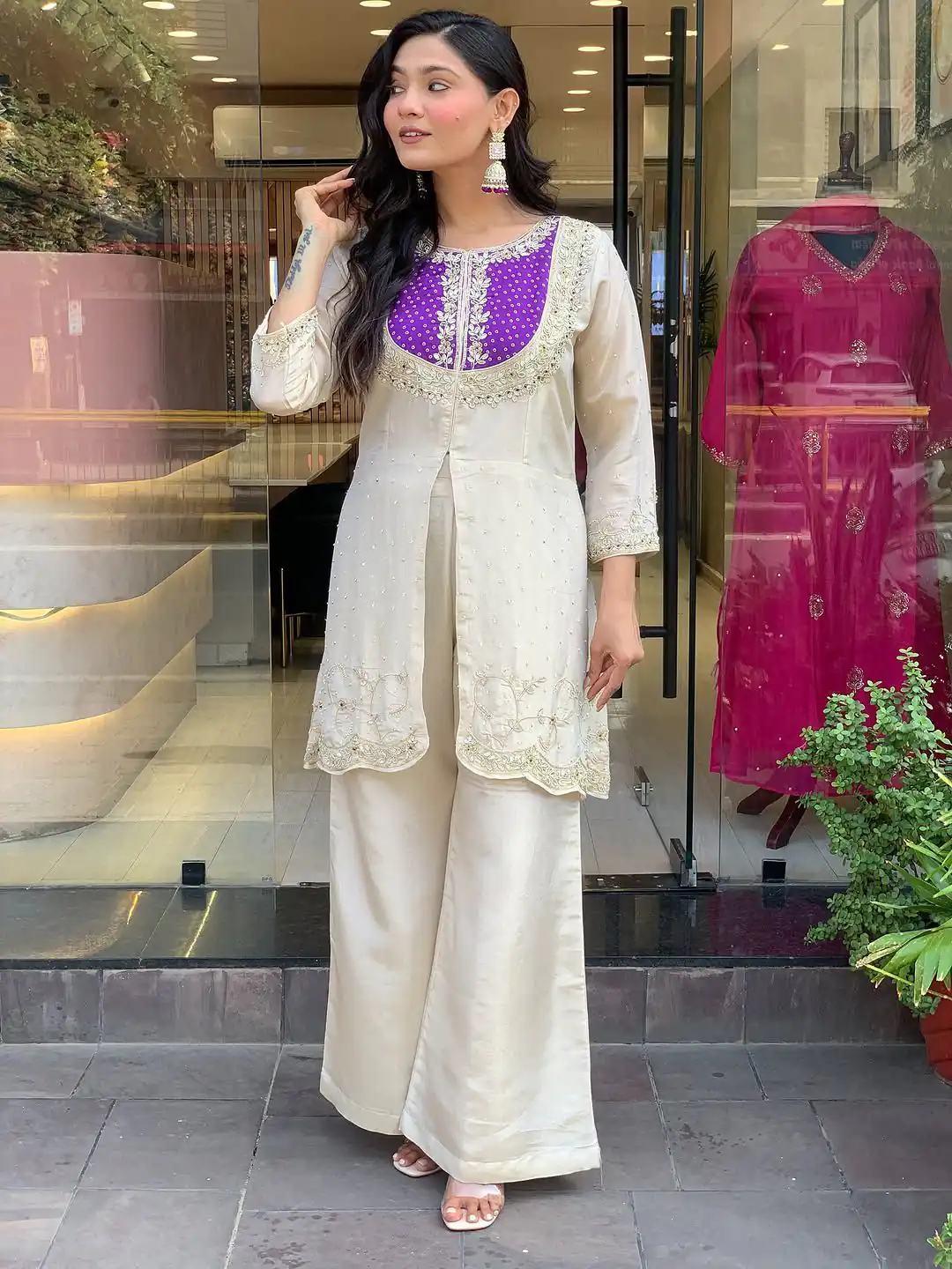 SRK 5277 Purple Mal Cotton With Embroidery Work & Bead Work Salwar Suit . Affordable Price ₹1799. Delivery 4-6 Working Days. Shop now. | Jump Suits, Salwar suit, Casual Suits, Creative suits, Designer Suits, Palazzo Suits, Party Wear Suits, Patiala Suits, Straight Suits