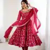 SRK 5299 Red Faux Georgette With Sequence Work Perfect for Wedding, Party, Lohri, Temple Visit, Ganesh Chaturthi Festive, Events, 4-6 Working Days At 2149 | Gowns, Bollywood Gowns, Creative Gowns, Designer Gowns, Embroidered Gowns, Party Wear Gowns