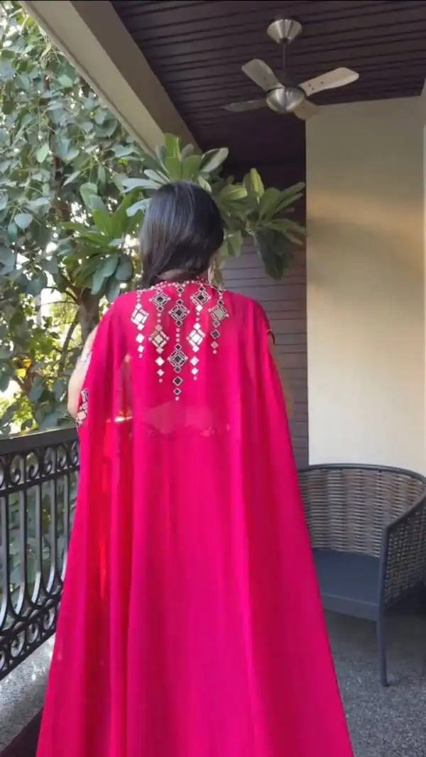 LG 1911 Red in Georgette Embroidery Work & Mirror Work Salwar Suit . Exclusive Offer ₹2399. Delivery 4-6 Working Days. Shop now. | Jump Suits, Salwar suit, Casual Suits, Creative suits, Designer Suits, Palazzo Suits, Party Wear Suits, Patiala Suits, Straight Suits