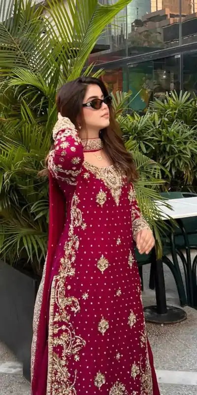 NSR 870 Red Georgette Silk Embroidery Lace Work Salwaar Suit in . Introductory Price ₹2399. Delivery 4-6 Working Days. Shop now. | Jump Suits, Tops & Bottoms, Track Suits, Salwar suit, Casual Suits, Creative suits, Designer Suits, Palazzo Suits, Party Wear Suits, Patiala Suits, Straight Suits, Trendy Wear