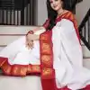 KP 3025 Red Soft Lichi Silk Saree Perfect for Wedding, Party, Baby Shower, Onam, Durga Puja . Available at ₹1449 only. Delivery 4-6 Working Days. | Sarees, Bollywood Sarees, Creative Sarees, Designer Sarees, Embroidered Sarees, Ethnic Saree, Modern Digital sarees, Party Wear Sarees