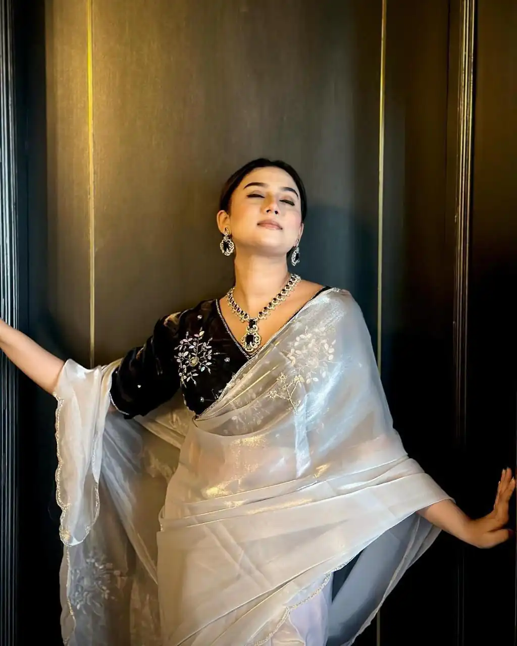 AC JIYA Silver Soft Jimmy Chuu with Lace Border & Lace Work Saree . Available at ₹3049 only. Delivery 4-6 Working Days. Shop now. | Sarees, Bollywood Sarees, Creative Sarees, Designer Sarees, Embroidered Sarees, Ethnic Saree, Modern Digital sarees, Party Wear Sarees