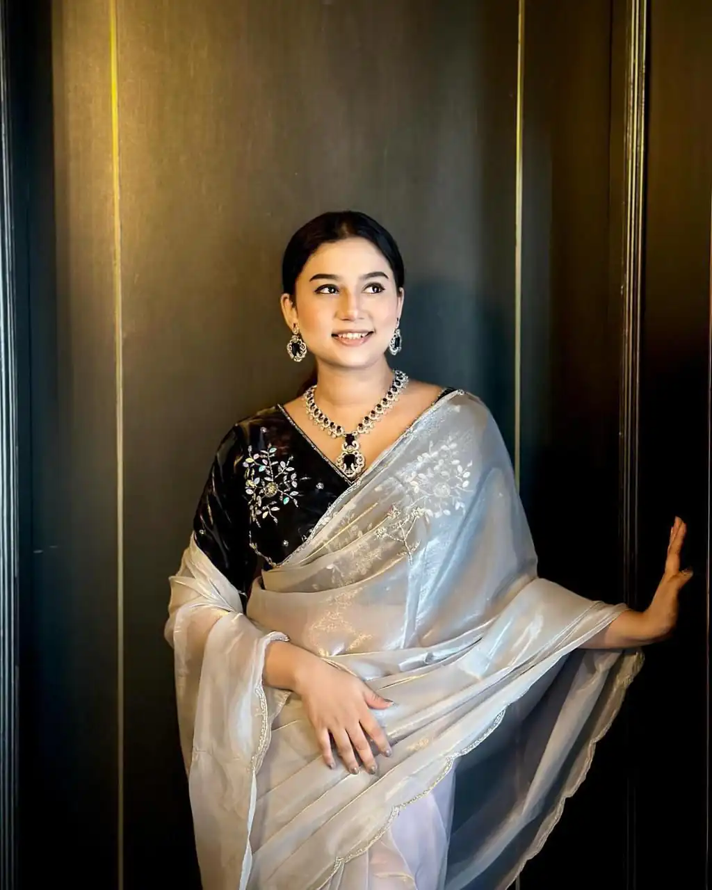 AC JIYA Silver Soft Jimmy Chuu with Lace Border & Lace Work Saree . Available at ₹3049 only. Delivery 4-6 Working Days. Shop now. | Sarees, Bollywood Sarees, Creative Sarees, Designer Sarees, Embroidered Sarees, Ethnic Saree, Modern Digital sarees, Party Wear Sarees