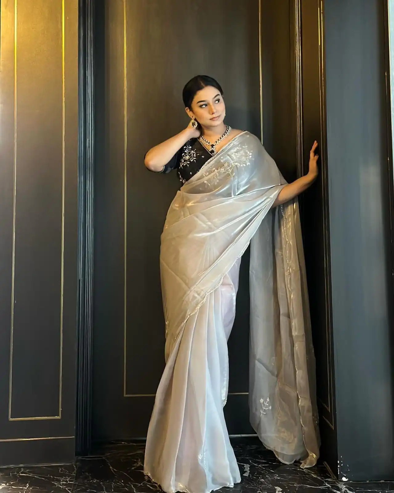 AC JIYA Silver Soft Jimmy Chuu with Lace Border & Lace Work Saree . Available at ₹3049 only. Delivery 4-6 Working Days. Shop now. | Sarees, Bollywood Sarees, Creative Sarees, Designer Sarees, Embroidered Sarees, Ethnic Saree, Modern Digital sarees, Party Wear Sarees