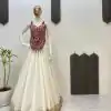 LG 652 White Bangalorey With Mirror Work & Embroidery Work Lehenga Choli . Affordable Price ₹1949. Delivery 4-6 Working Days. Shop now. | Lehenga, Bollywood Lehenga, Creative Lehenga, Designer Lehenga, Embroidered Lehenga, Party Wear Lehenga