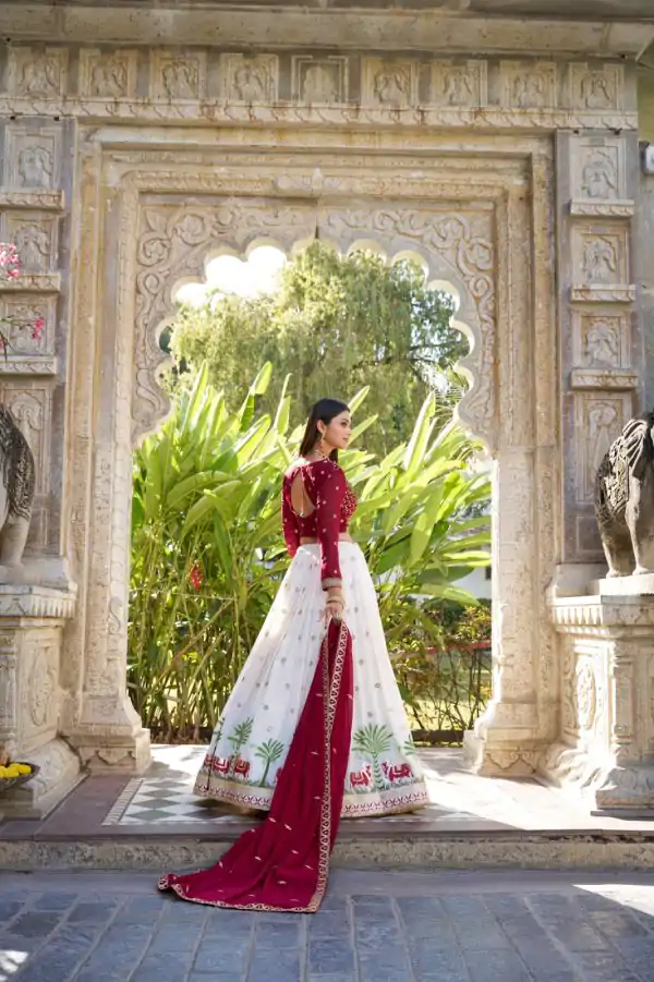 LNB 1412 White Georgette With Sequins Work & Embroidery Work Lehenga Choli Affordable Price ₹2799. Delivery 4-6 Working Days. Shop now. | Lehenga, Bollywood Lehenga, Creative Lehenga, Designer Lehenga, Embroidered Lehenga, Party Wear Lehenga