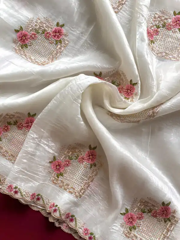 SC 239 Pink Georgette With Lace Work & Lace Border Saree . Wedding, Party, Festive, Events, Exclusive Offer ₹1599. Delivery 4-6 Working Days. Shop now. | Sarees, Bollywood Sarees, Creative Sarees, Designer Sarees, Embroidered Sarees, Ethnic Saree, Modern Digital sarees, Party Wear Sarees
