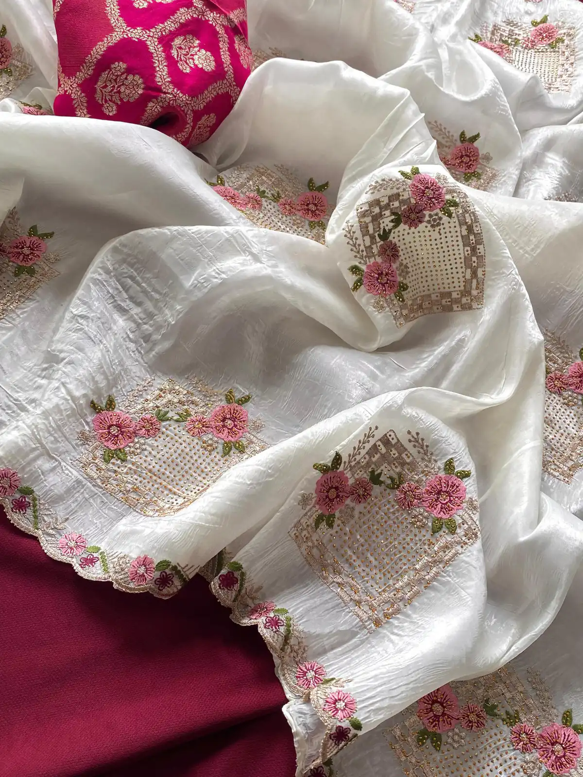 SC 239 Pink Georgette With Lace Work & Lace Border Saree . Wedding, Party, Festive, Events, Exclusive Offer ₹1599. Delivery 4-6 Working Days. Shop now. | Sarees, Bollywood Sarees, Creative Sarees, Designer Sarees, Embroidered Sarees, Ethnic Saree, Modern Digital sarees, Party Wear Sarees