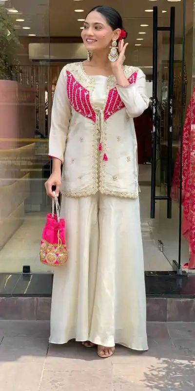 NSR 869 White Roman Silk Salwar Suit Perfect for Wedding, Party, Ethnic Day, Traditional Day, Housewarming . Now at just ₹1899. Delivery 4-6 Working | Jump Suits, Tops & Bottoms, Track Suits, Salwar suit, Casual Suits, Creative suits, Designer Suits, Palazzo Suits, Party Wear Suits, Patiala Suits, Straight Suits, Trendy Wear