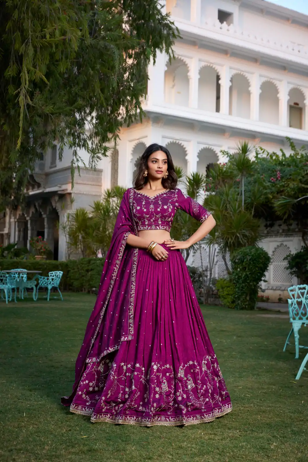 LNB 1404 Wine Vichitra Silk Sequins Work Embroidery Work Lehenga Choli Best Price ₹2999. Delivery 4-6 Working Days. Shop now. | Lehenga, Bollywood Lehenga, Creative Lehenga, Designer Lehenga, Embroidered Lehenga, Party Wear Lehenga
