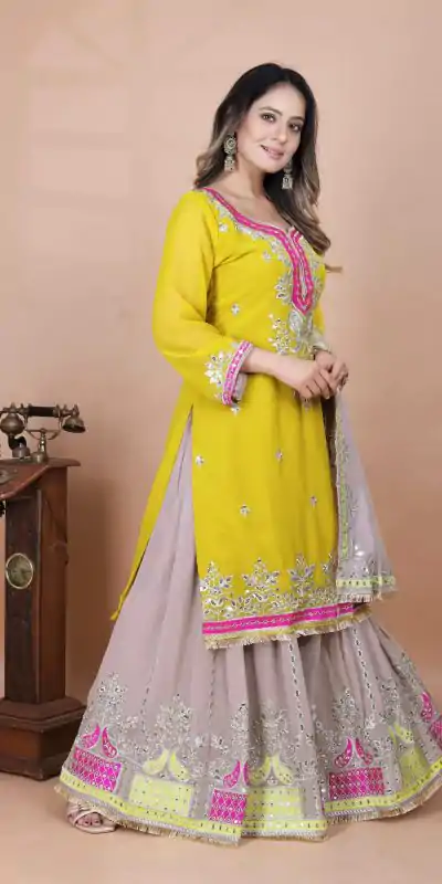 SRK 5260 Pink Faux Georgette With 5mm Embroidery Sequence Work Perfect for Wedding, Party, Karwa Chauth, Ethnic Day, Baisakhi Beast Price At 2149/- Only | Jump Suits, Salwar suit, Casual Suits, Creative suits, Designer Suits, Palazzo Suits, Party Wear Suits, Patiala Suits, Straight Suits
