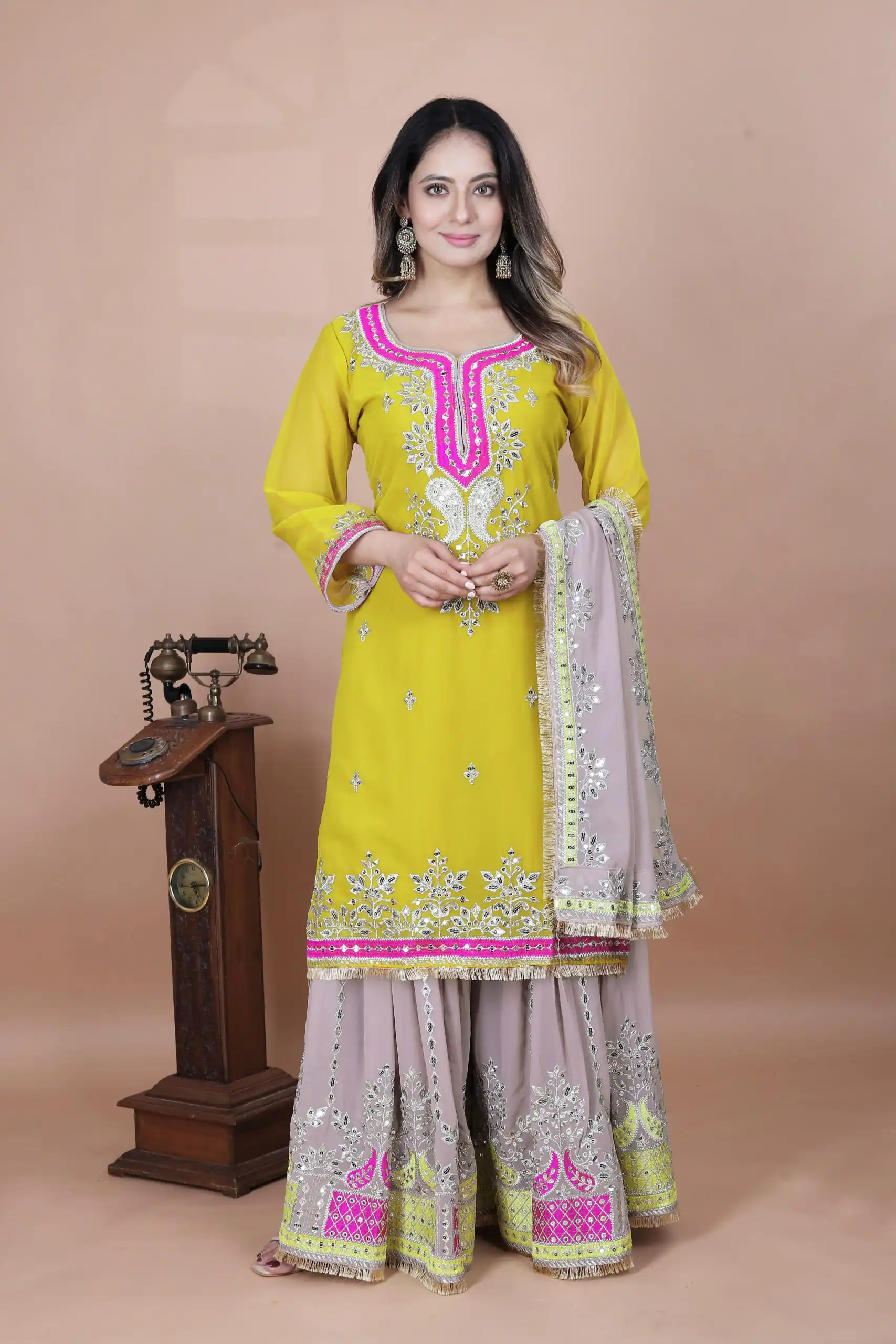 SRK 5260 Pink Faux Georgette With 5mm Embroidery Sequence Work Perfect for Wedding, Party, Karwa Chauth, Ethnic Day, Baisakhi Beast Price At 2149/- Only | Jump Suits, Salwar suit, Casual Suits, Creative suits, Designer Suits, Palazzo Suits, Party Wear Suits, Patiala Suits, Straight Suits