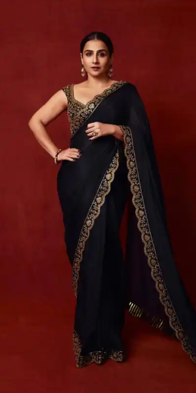 BT 430 Black in Chinno Silk Designer Work Saree . Wedding, Party, Festive, Events, Now at just ₹1749. Delivery 4-6 Working Days. Shop now. | Sarees, Bollywood Sarees, Creative Sarees, Designer Sarees, Embroidered Sarees, Ethnic Saree, Modern Digital sarees, Party Wear Sarees