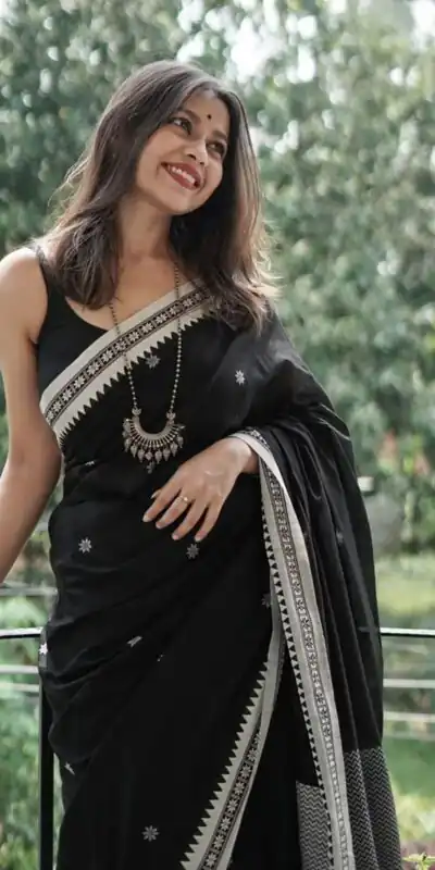 KP 5074 Black Color Soft Lilan Slab Weaving Work Saree Casual, Party Wear, Wedding, Events Etc. Expected Delivery 4-6 Working Days @1449/- | Sarees, Bollywood Sarees, Creative Sarees, Designer Sarees, Embroidered Sarees, Ethnic Saree, Modern Digital sarees, Party Wear Sarees