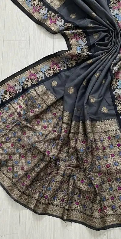 MS 545 Grey Banarasi Silk Saree with Zari Work. Wedding, Party, Festive, Events, Now at just ₹1649. Delivery 4-6 Working Days. Shop now. | Sarees, Bollywood Sarees, Creative Sarees, Designer Sarees, Embroidered Sarees, Ethnic Saree, Modern Digital sarees, Party Wear Sarees