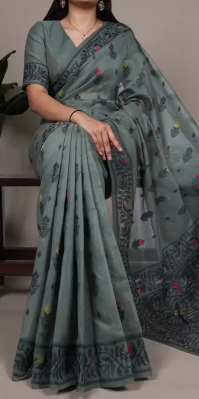 YNF 7415 Grey Poly Cotton Saree Perfect for Wedding, Party, Makar Sankranti, Temple Visit, Sangeet – . Introductory Price ₹1549. Delivery 4-6 Working | Sarees, Bollywood Sarees, Creative Sarees, Designer Sarees, Embroidered Sarees, Ethnic Saree, Modern Digital sarees, Party Wear Sarees