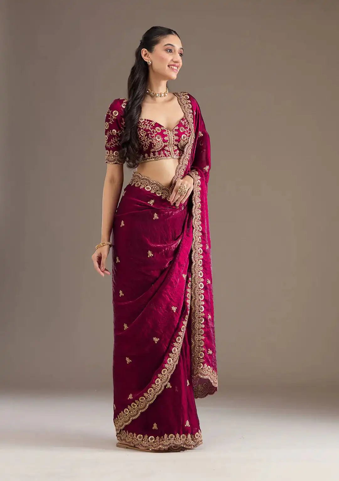 BT 434 Maroon Fandy Sattin Silk Saree with Zari Work. Wedding, Party, Festive, Events, Best Price ₹2049. Delivery 4-6 Working Days. Shop now. | Sarees, Bollywood Sarees, Creative Sarees, Designer Sarees, Embroidered Sarees, Ethnic Saree, Modern Digital sarees, Party Wear Sarees