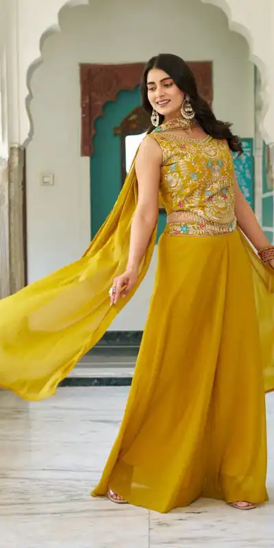 Ram 107 Mustard in Color Star Georgette Embroidery Work Salwar Suit . Festive Deal βΉ2099. Delivery 4-6 Working Days. Shop now. | Jump Suits, Salwar suit, Casual Suits, Creative suits, Designer Suits, Palazzo Suits, Party Wear Suits, Patiala Suits, Straight Suits