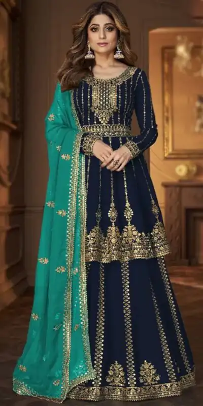 DS A 9125 Navy Blue Faux Georgette Salwar Suit with Embroidery Work. Special Price βΉ2599. Delivery 4-6 Working Days. Shop now. | Jump Suits, Tops & Bottoms, Track Suits, Salwar suit, Casual Suits, Creative suits, Designer Suits, Palazzo Suits, Party Wear Suits, Patiala Suits, Straight Suits, Trendy Wear