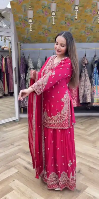 LG 2029 Pink Chinon Salwar Suit with Embroidery Work. Wedding, Party, Festive, Events, Special Price ₹2399. Delivery 4-6 Working Days. Shop now. | Jump Suits, Tops & Bottoms, Track Suits, Salwar suit, Casual Suits, Creative suits, Designer Suits, Palazzo Suits, Party Wear Suits, Patiala Suits, Straight Suits, Trendy Wear