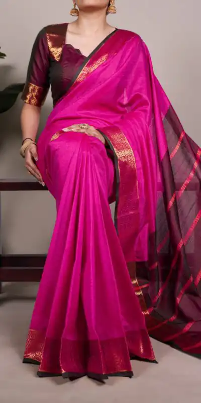 YNF 7408 Pink Color Poly Cotton Saree With Zari Work. Wedding, Party, Festive, Events, Affordable Price ₹1399. Delivery 4-6 Working Days. Shop now. | Sarees, Bollywood Sarees, Creative Sarees, Designer Sarees, Embroidered Sarees, Ethnic Saree, Modern Digital sarees, Party Wear Sarees