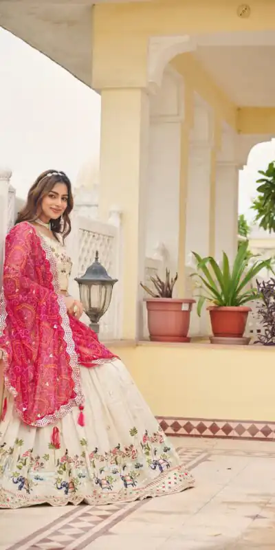 Ram 143 Pink in Color Tissue Silk Embroidery Work Lehenga Choli . Now at just ₹3249. Delivery 4-6 Working Days. Shop now. | Lehenga, Bollywood Lehenga, Creative Lehenga, Designer Lehenga, Embroidered Lehenga, Party Wear Lehenga