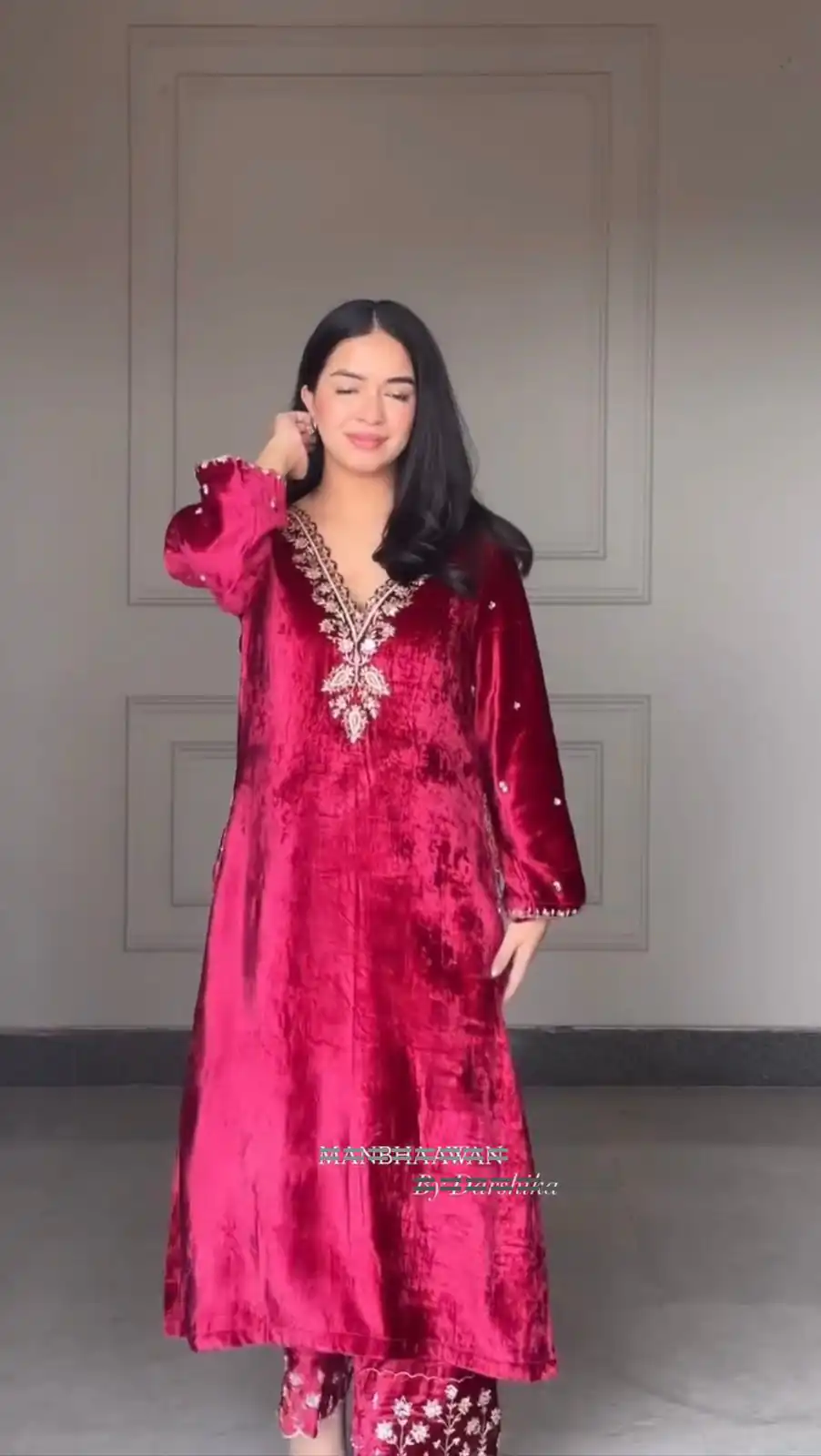 LG 2025 Red Velvet Salwar Suit with Embroidery Work & Lace Work. Exclusive Offer ₹1899. Delivery 4-6 Working Days. Shop now. | Jump Suits, Tops & Bottoms, Track Suits, Salwar suit, Casual Suits, Creative suits, Designer Suits, Palazzo Suits, Party Wear Suits, Patiala Suits, Straight Suits, Trendy Wear