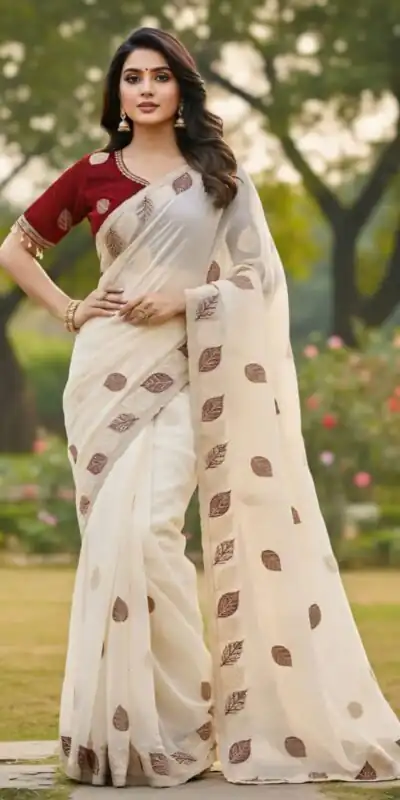 SC 1005 White in Soft fandy Silk Embroidery Work & Lace Work Saree . Available at βΉ2499 only. Delivery 4-6 Working Days. Shop now. | Sarees, Bollywood Sarees, Creative Sarees, Designer Sarees, Embroidered Sarees, Ethnic Saree, Modern Digital sarees, Party Wear Sarees