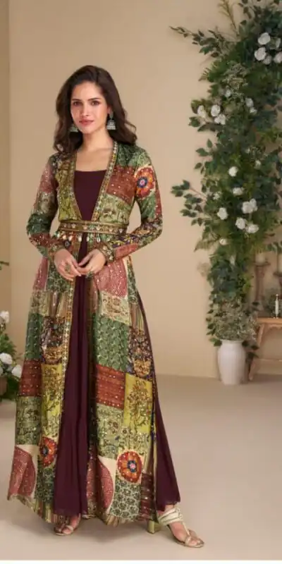 FC 5824 Wine Blooming Georgette Mirror Work & Embroidery Work Kurti in . Special Price ₹2649. Delivery 4-6 Working Days. Shop now. | Kurti, Bollywood Kurti, Creative Kurtis, Designer Kurti, Party Wear Kurti, Selfie Kurti