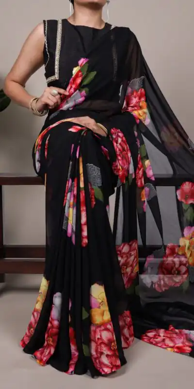 YNF 7009 Black Chiffon Saree with Lace Work. Wedding, Party, Festive, Events, Exclusive Offer ₹1749. Delivery 4-6 Working Days. Shop now. | Sarees, Bollywood Sarees, Creative Sarees, Designer Sarees, Embroidered Sarees, Ethnic Saree, Modern Digital sarees, Party Wear Sarees