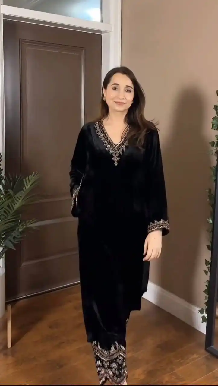 RTC 5810 Black Viscose velvet Salwar Suit. Perfect for Wedding, Party, Baby Shower, Housewarming, Eid – Get it for ₹1999. Delivery 4-6 Working Days. | Jump Suits, Tops & Bottoms, Track Suits, Salwar suit, Casual Suits, Creative suits, Designer Suits, Palazzo Suits, Party Wear Suits, Patiala Suits, Straight Suits, Trendy Wear