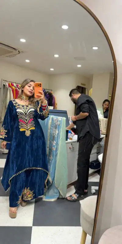 ST 1149 Blue in 9000 Velvet Lace Work & Embroidery Work Salwar Suit . Affordable Price ₹2029. Delivery 4-6 Working Days. Shop now. | Jump Suits, Tops & Bottoms, Track Suits, Salwar suit, Casual Suits, Creative suits, Designer Suits, Palazzo Suits, Party Wear Suits, Patiala Suits, Straight Suits, Trendy Wear