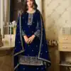 DS LT 8301 Blue color Georgette Embroidery Sequence Work Sharara Suit Wedding, Festive, Events Etc. Expected Delivery 4-6 Working Days @2149/- | Jump Suits, Salwar suit, Casual Suits, Creative suits, Designer Suits, Palazzo Suits, Party Wear Suits, Patiala Suits, Straight Suits