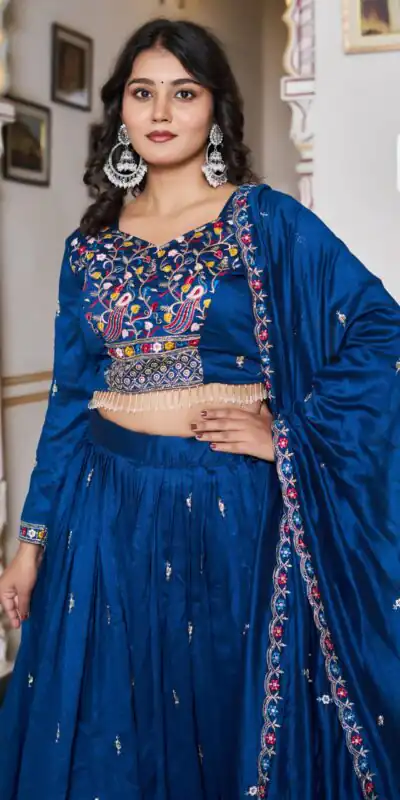 Ram 147 Blue Vichitra Silk Lehenga Choli Perfect for Wedding, Party, Ganesh Chaturthi, Housewarming, Engagement – . Introductory Price ₹3349. Delivery | Lehenga, Bollywood Lehenga, Creative Lehenga, Designer Lehenga, Embroidered Lehenga, Party Wear Lehenga