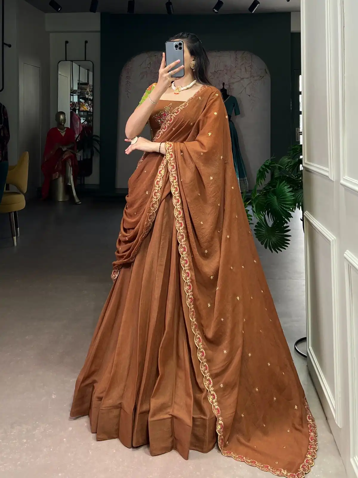 LNB 1068 Brown in Chocolate Crush Embroidery Work & Sequins Work Lehenga Choli . Available at ₹3349 only. Delivery 4-6 Working Days. Shop now. | Lehenga, Bollywood Lehenga, Creative Lehenga, Designer Lehenga, Embroidered Lehenga, Party Wear Lehenga