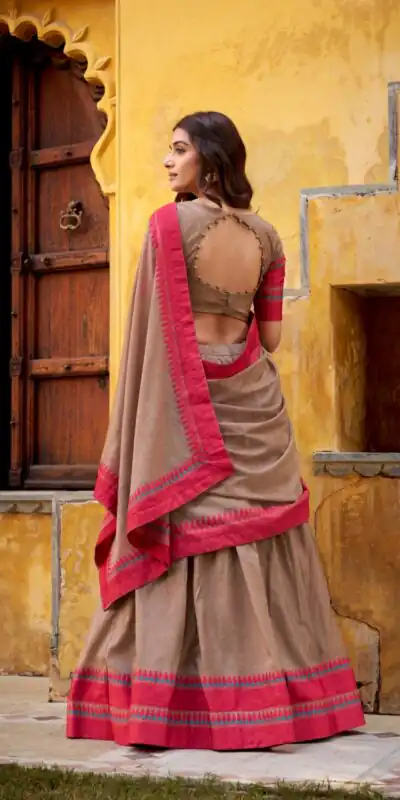 LNB 1901 Chiku Pure Chanderi Lehenga Choli with Embroidery Work & Thread Embroidery. Introductory Price ₹2399. Delivery 4-6 Working Days. Shop now. | Lehenga, Bollywood Lehenga, Creative Lehenga, Designer Lehenga, Embroidered Lehenga, Party Wear Lehenga