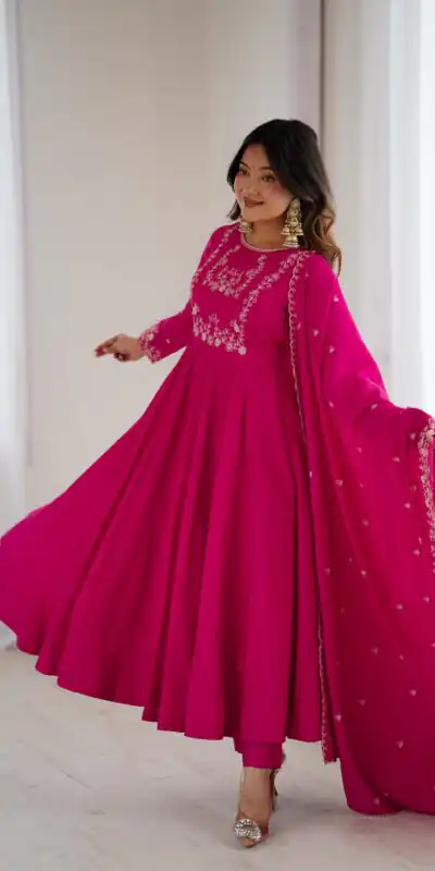 KB 289 Dark Pink with Bead Work & Embroidery Work Roman Chanderi Silk Salwar Suit . Special Price ₹2399. Delivery 4-6 Working Days. Shop now. | Jump Suits, Tops & Bottoms, Track Suits, Salwar suit, Casual Suits, Creative suits, Designer Suits, Palazzo Suits, Party Wear Suits, Patiala Suits, Straight Suits, Trendy Wear