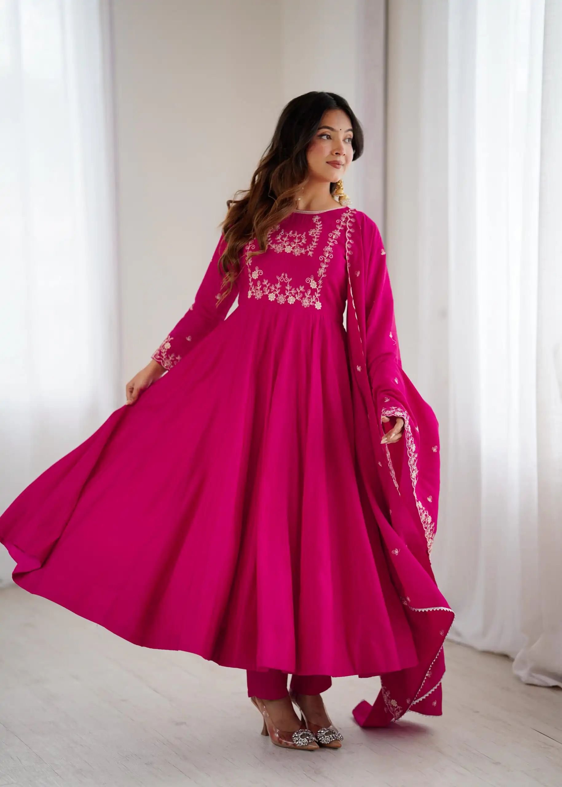 KB 289 Dark Pink with Bead Work & Embroidery Work Roman Chanderi Silk Salwar Suit . Special Price ₹2399. Delivery 4-6 Working Days. Shop now. | Jump Suits, Tops & Bottoms, Track Suits, Salwar suit, Casual Suits, Creative suits, Designer Suits, Palazzo Suits, Party Wear Suits, Patiala Suits, Straight Suits, Trendy Wear